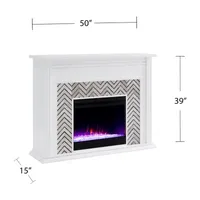 Andley Tiled Marble Fireplace