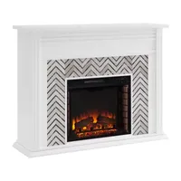 Andley Tiled Marble Electric Fireplace