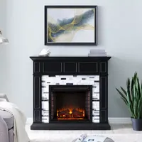 Dadna Faux Marble Electric Fireplace