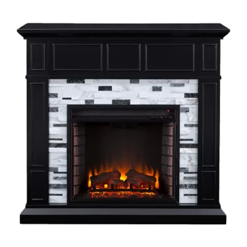 Dadna Faux Marble Electric Fireplace