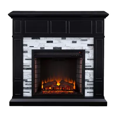 Dadna Faux Marble Electric Fireplace
