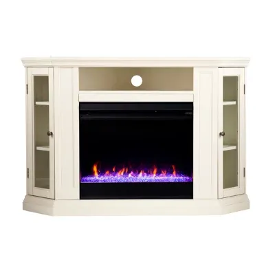 Gadon Color Changing Fireplace in Ivory Finish