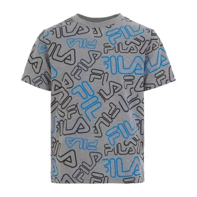 FILA Big Boys Crew Neck Short Sleeve Graphic T-Shirt