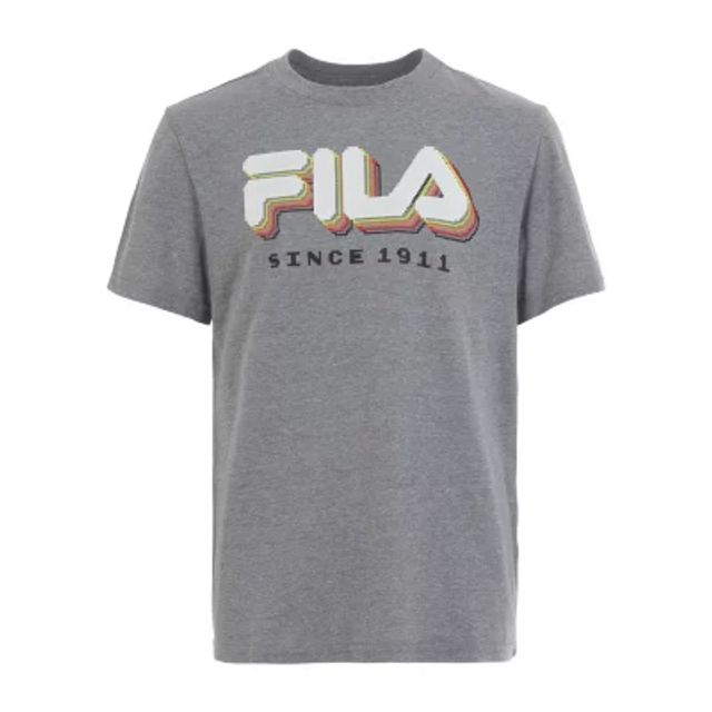 FILA Black Gray Active T-Shirt Size S - 60% off