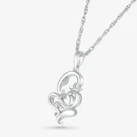 Lord Ganesha Womens Diamond Accent Natural White Diamond 14K White Gold Pendant Necklace