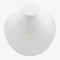 Shree Symbol Womens Diamond Accent Natural White Diamond 14K Gold Pendant Necklace