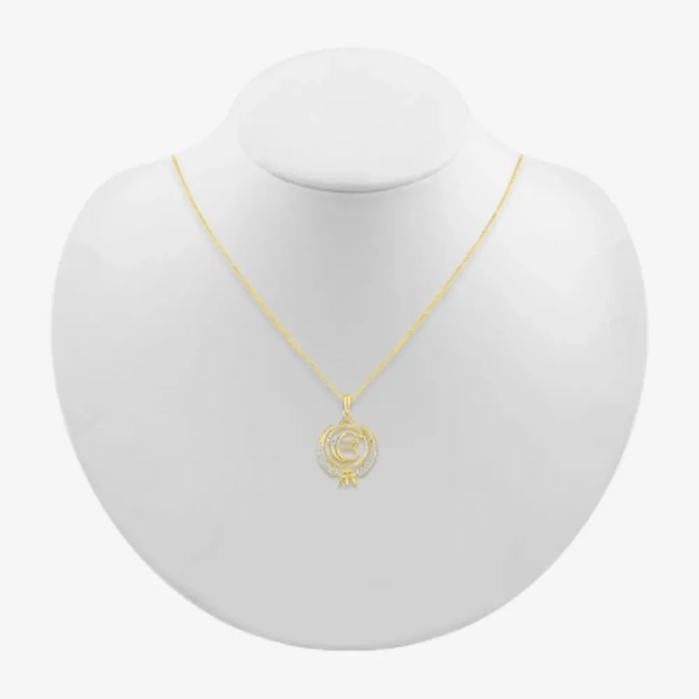 FINE JEWELRY Diamond Addiction Intial Womens Accent Mined White 10K Gold Pendant  Necklace | Plaza Del Caribe