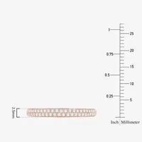 Micro Pave 2MM 1/4 CT. T.W. Natural White Diamond 10K Rose Gold Anniversary Wedding Band