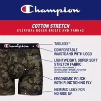 Champion Cotton Stretch Mens 3 Pack Boxer Briefs