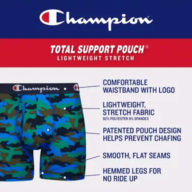 Hanes Ultimate Comfort Flex Fit Total Support Pouch Mens 3 Pack Long Leg Boxer  Briefs, Color: Black Gray - JCPenney