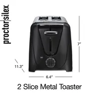 Proctor Silex 2 Slice Toaster - Black