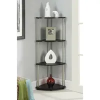 Designs2go No Tools 4-Shelf Corner Unit Bookshelf