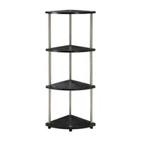 Designs2go No Tools 4-Shelf Corner Unit Bookshelf