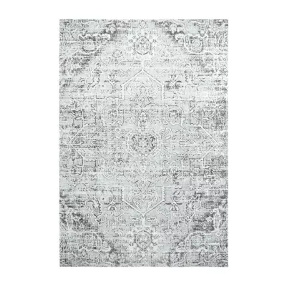 Nicole Miller Patio Sofia Fleur Medallion Loomed Rectangular Outdoor Area Rug