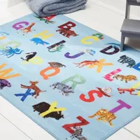 Eric Carle Elementary Alphabet Print Loomed Rectangular Indoor Accent Rug