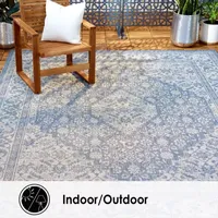 Nicole Miller Patio Country Dahlia Medallion Loomed Rectangular Indoor Outdoor Area Rug