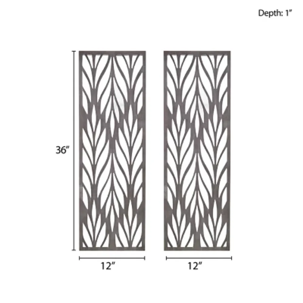 Madison Park Florian Carved Panel Décor 2-pc. Wall Art Sets
