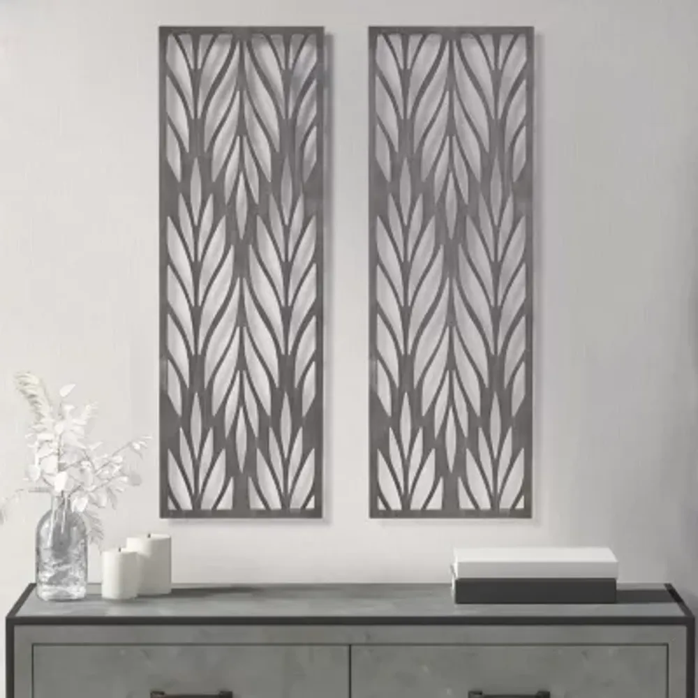 Madison Park Florian Carved Panel Décor 2-pc. Wall Art Sets