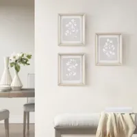 Madison Park Fair Florets 3-pc. Framed Wall Art Sets