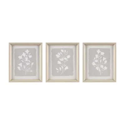 Madison Park Fair Florets 3-pc. Framed Wall Art Sets