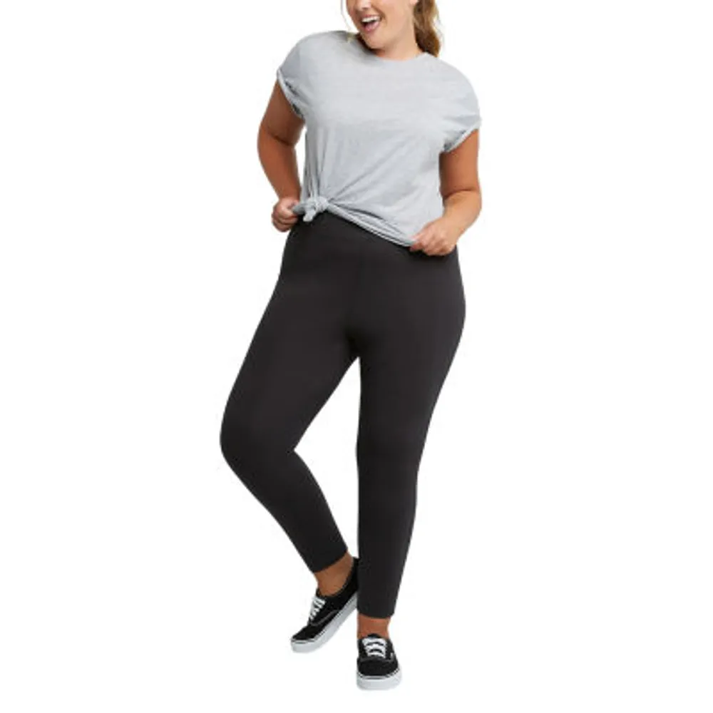 JMS by Hanes Womens High Rise Full Length Leggings Plus