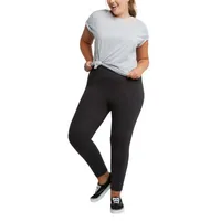 JMS by Hanes Womens High Rise Full Length Leggings Plus