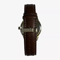 Geneva Geneva Mens Brown Strap Watch Mac5152jc