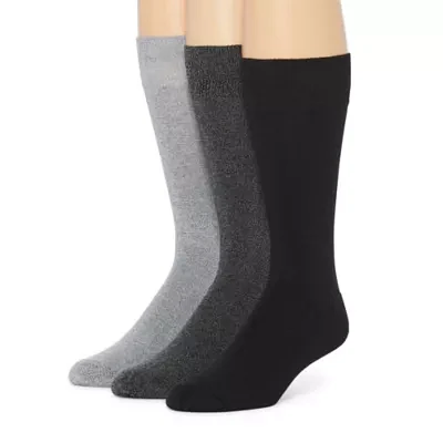 Shaquille O'Neal XLG Dress Performance 3 Pair Big and Tall Crew Socks Mens