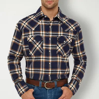 Ely Cattleman Brawny Flannel Mens Long Sleeve Western Shirt