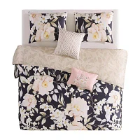 Bebejan Blush Flowers 5-pc. Midweight Reversible Comforter Set