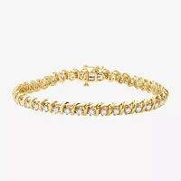 (H-I / Si2-I1) 4 CT. T.W. Lab Grown White Diamond 10K Gold 7.5 Inch Tennis Bracelet