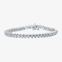 CT. T.W. Lab Grown White Diamond Sterling Silver Inch Tennis Bracelet