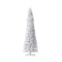 Nearly Natural Slim Faux 12 Foot Pre-Lit Fir Christmas Tree