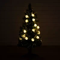 Nearly Natural Fiber Optic Faux 4 Foot Pre-Lit Pine Christmas Tree