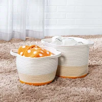 Honey-Can-Do And White Ombre Cotton Rope 2-pc. Round Basket