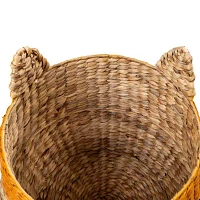 Honey-Can-Do Natural And Orange Fox Shaped Storage 2-pc. Round Basket