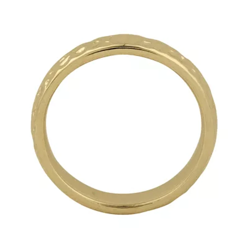 Personally Stackable 18K Yellow Gold Over Sterling Silver Pebbled Ring