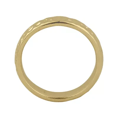 Personally Stackable 18K Yellow Gold Over Sterling Silver Pebbled Ring