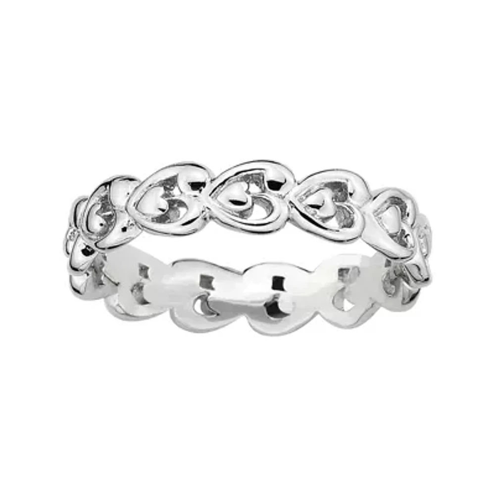 Personally Stackable Sterling Silver Heart Ring