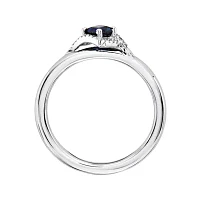 Personally Stackable 1/10 CT. T.W. Diamond and Lab-Created Sapphire Ring