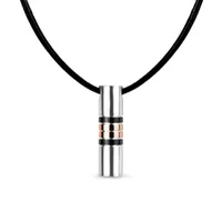 Mens Stainless Steel 24 Inch Pendant Necklace