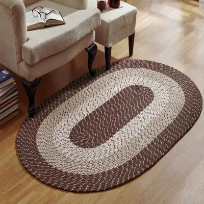 Better Trends Country Stripe Braided Oval Reversible Indoor Rugs