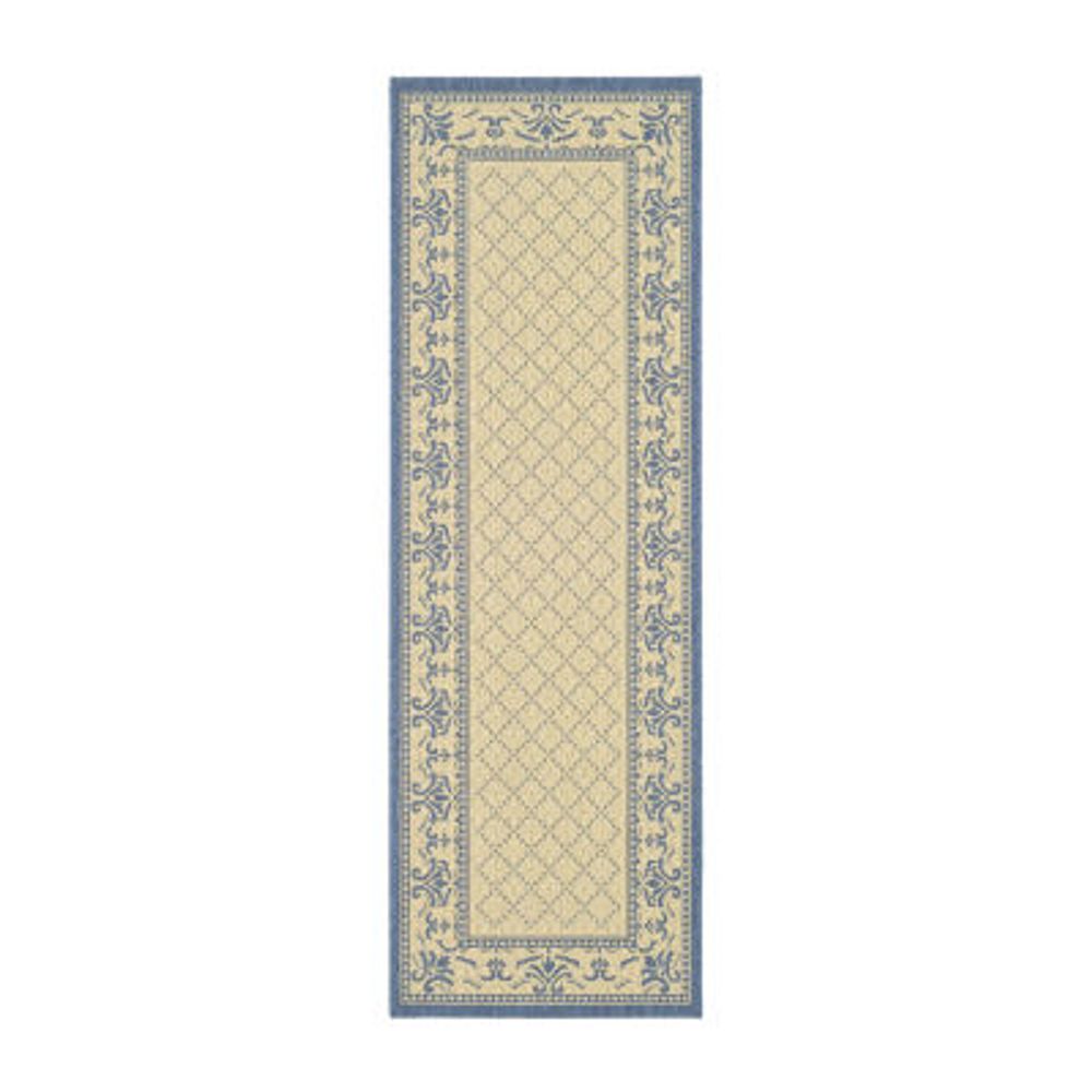 Safavieh Courtyard Collection Alden Oriental Indoor/Outdoor Runner Rug