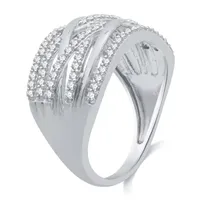 1/2 CT. T.W. Natural White Diamond Sterling Silver Band