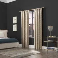 Scott Living Montauk Energy Saving 100% Blackout Back Tab Single Curtain Panel