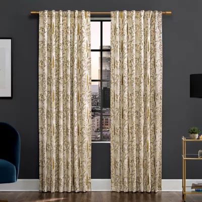 Scott Living Aubry 100% Blackout Back Tab Single Curtain Panel