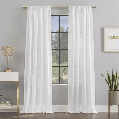 Scott Living Verge Light-Filtering Rod Pocket Single Curtain Panel