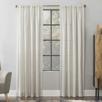 Scott Living Wallis Rod Pocket Sheer Single Curtain Panels