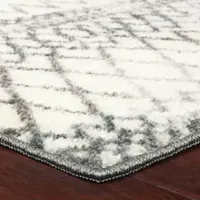 Maples Distressed Diamond Washable Rectangle Indoor Rugs