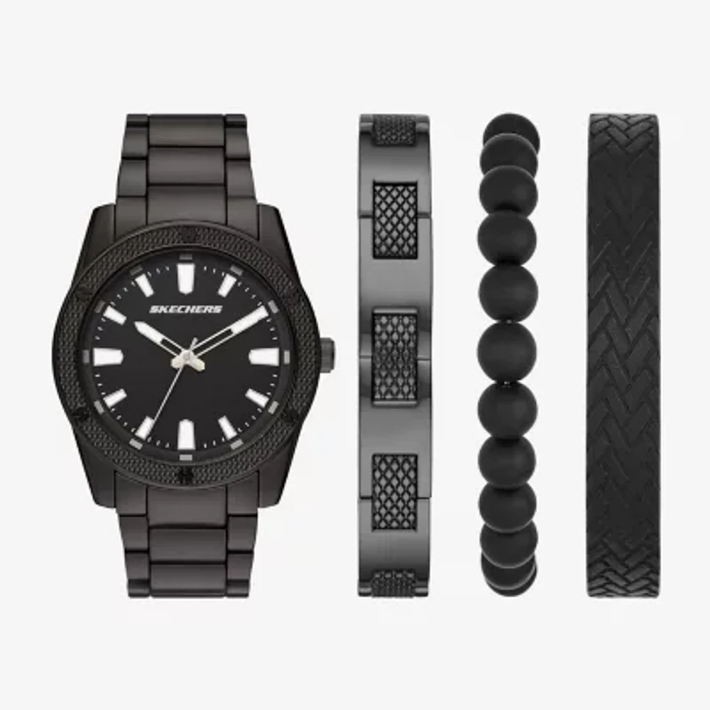 Skechers Mens Gray 2-pc. Watch Boxed Set Sr9078